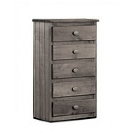                                                              							5 DRAWER CHEST IN GRAY
                                                            						 