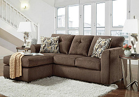                                                              							KELLY CHOCOLATE SOFA CHAISE
                                                            						 