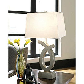                                                              							ASHLEY - AMAYETA LAMP SET SILVER ME...
                                                            						 