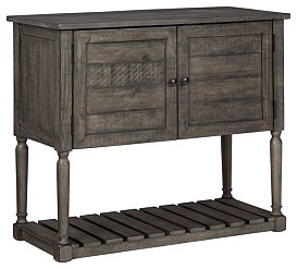                                                              							LINNICK GRAY ACCENT CABINET
                                                            						 