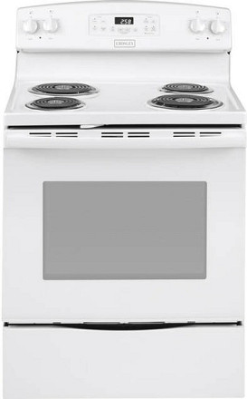                                                              							WHITE COIL TOP ELECTRIC RANGE
                                                            						 