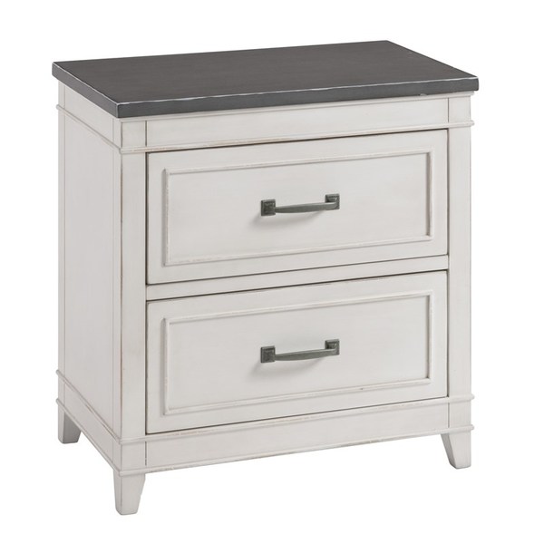 Rent-To-Own A Del Mar White & Grey Night Stand At National