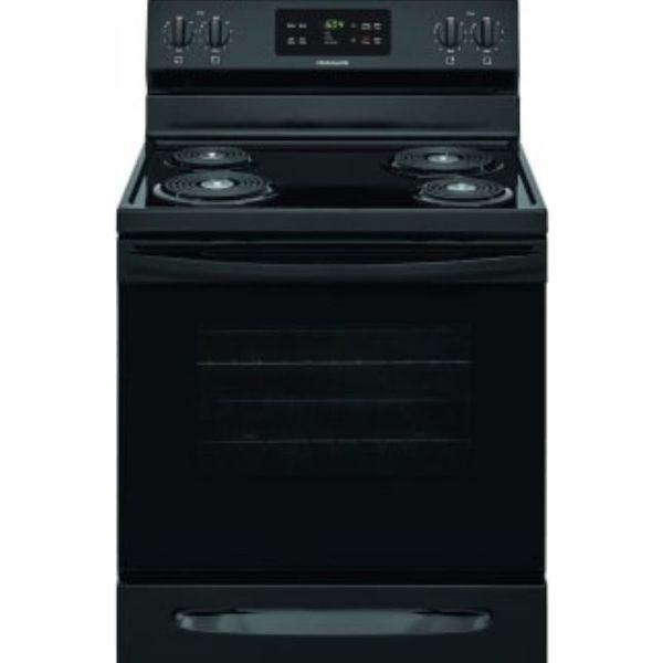 Rent-To-Own A Black Coil Top Electric Range Stove At National