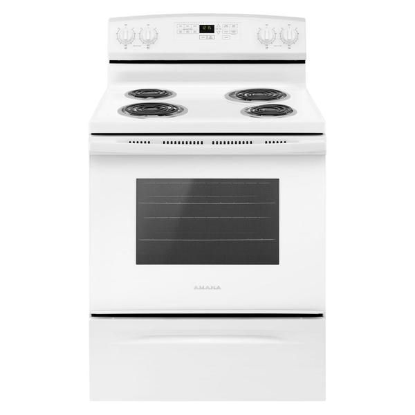 Rent-To-Own A Amana - 4.8 Cu Ft White Coil Top Self Clean Stove At National